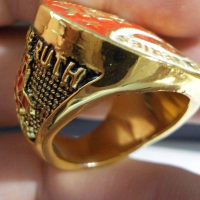 Copy of Red Sox 1918 world series ring. Babe Ruth.
