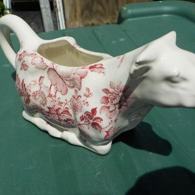 " Charlotte Royal Crownford Ironstone Creamer Cow"
