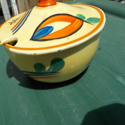 Sugar Holder from Czechoslovakia Hand painted. 
