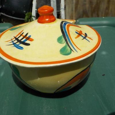 Sugar Holder from Czechoslovakia Hand painted. 