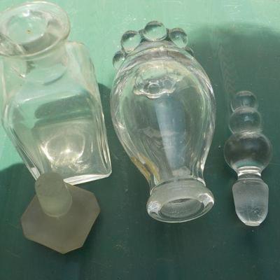 Vintage glass holders with unusual special design.