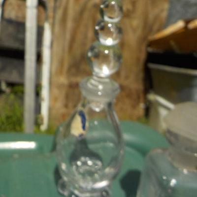 Vintage glass holders with unusual special design.