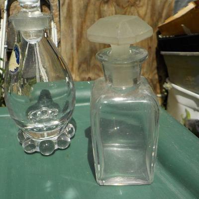 Vintage glass holders with unusual special design.