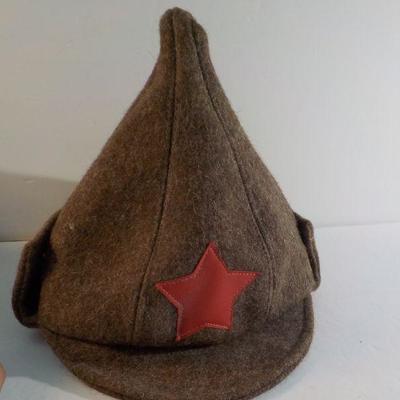 Russian Soldiers winter hat with ear covers.