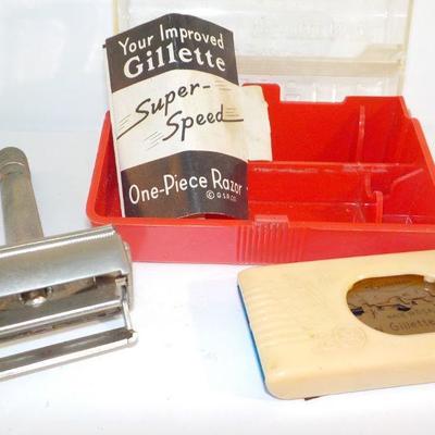 Vintage super speed one piece gillette Razor.