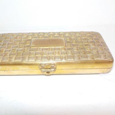 'Vintage Gillette Gold Razor & metal gilt case"