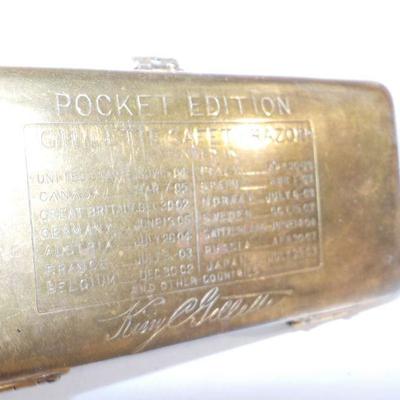 'Vintage Gillette Gold Razor & metal gilt case"