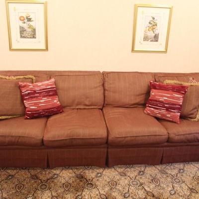 Large 4 person Burgundy Designer Sofa