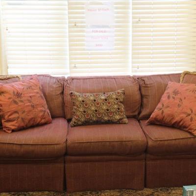 Large 3 person Burgundy Designer Sofa