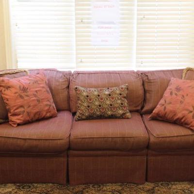 Large 3 person Burgundy Designer Sofa