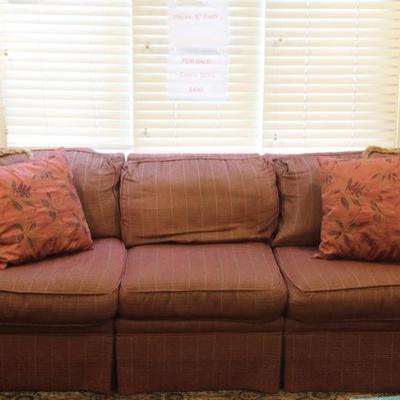 Large 3 person Burgundy Designer Sofa