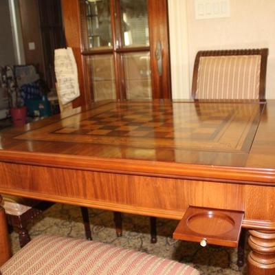 Walnut Game Table Directoire Style 