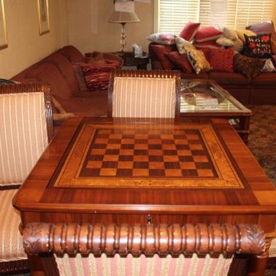 Walnut Game Table Directoire Style 