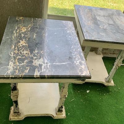 Pair (2) Antique French Twin Beds