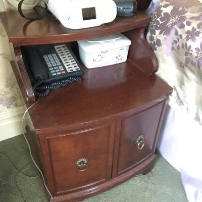 Vintage Solid Mahogany King Headboard, Dresser and Two Nightstands