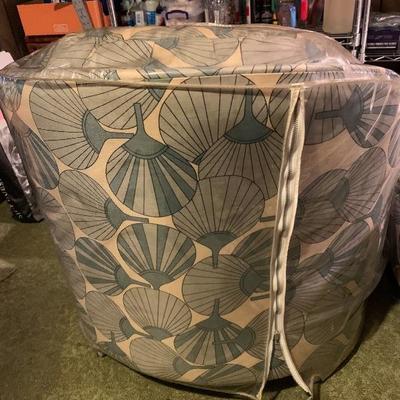 Pair of Vintage Upholstered Shell Pattern Chairs