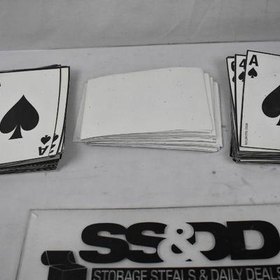 3 Decks of Oversized Cards, Laminated 5x7.75", One Complete Others Near Complete