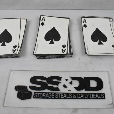 3 Decks of Oversized Cards, Laminated 5x7.75", One Complete Others Near Complete