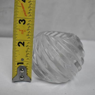 5 Small Candle Holders (4 have candles)