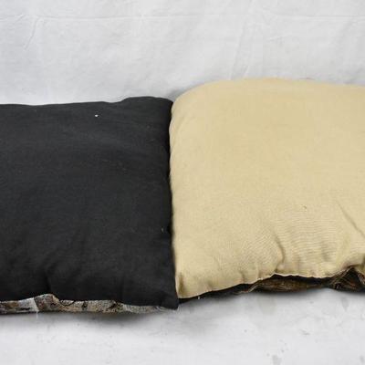 2 Large Decorative Pillows with WIldlife Images, approx 24" x 24" each