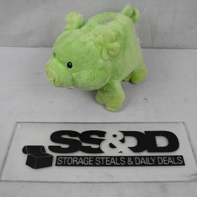 Small Soft Cased Piggy Bank, Green - Used, Great Condition