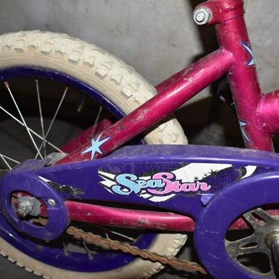 16" Girls Huffy Sea Star Bike - Used, Front Tire has a Slow Leak