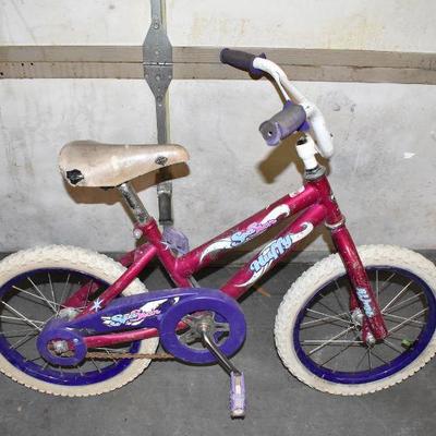 16" Girls Huffy Sea Star Bike - Used, Front Tire has a Slow Leak