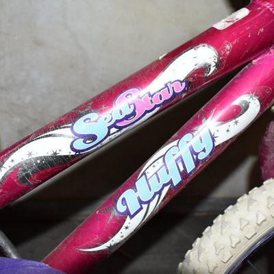 16" Girls Huffy Sea Star Bike - Used, Front Tire has a Slow Leak