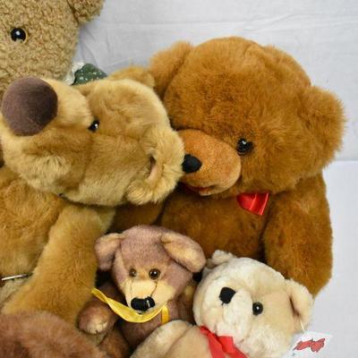 10 Piece Lot of Stuffed Bears - Most Still Have Tags