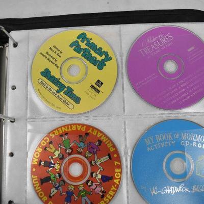 Black CD/DVD Organizer Bin, Includes 52 Discs Kids/Religious. Holds 200 discs