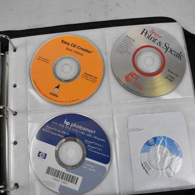 Black CD/DVD Organizer Bin, Includes 52 Discs Kids/Religious. Holds 200 discs