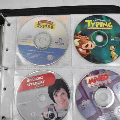 Black CD/DVD Organizer Bin, Includes 52 Discs Kids/Religious. Holds 200 discs