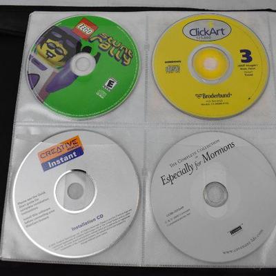 Black CD/DVD Organizer Bin, Includes 52 Discs Kids/Religious. Holds 200 discs