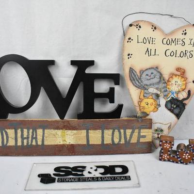 4 pc "Love" Wall Decor