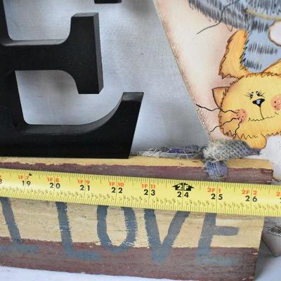 4 pc "Love" Wall Decor