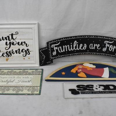 4 pc Wall Decor Religious-ish