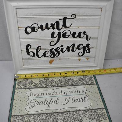 4 pc Wall Decor Religious-ish