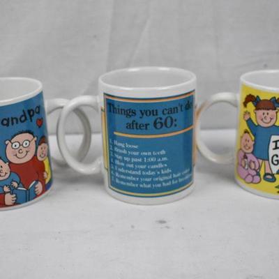 3 Grandpa Coffee Mugs