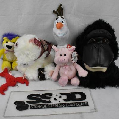 7 pc Misc Stuffed Animals