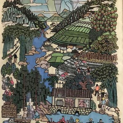 Framed Chinese Paper Cuttings People's Revolutionary Art #1