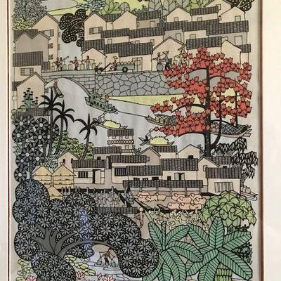 Framed Chinese Paper Cuttings People's Revolutionary Art #2