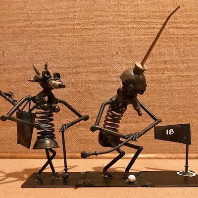 Mario Metal Golf Sculpture 18th Hole