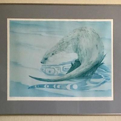 Sue Coleman Otter Signed Lithograph