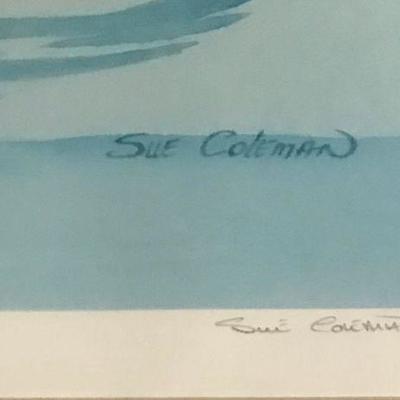 Sue Coleman Otter Signed Lithograph