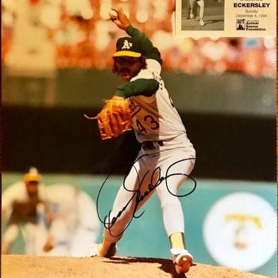Oakland A's Pitcher Dennis Eckersley Autographed Photo