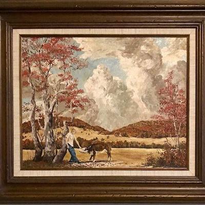 Antoinette Kulhanek After School Framed Oil Painting