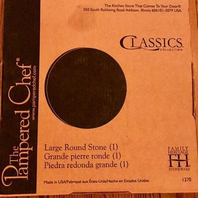 Pampered Chef Large Round Baking Stone New In Box