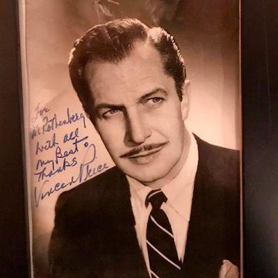 Vincent Price Autographed Photo