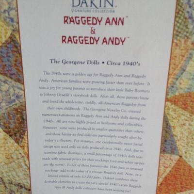 Raggedy Ann and Andy the Georgene Dolls c. 1940's limited edition 