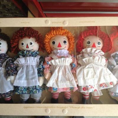Raggedy Ann commemorative Raggedy's a through the years Dolls